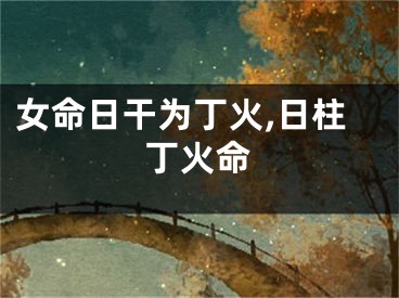 女命日干为丁火,日柱丁火命