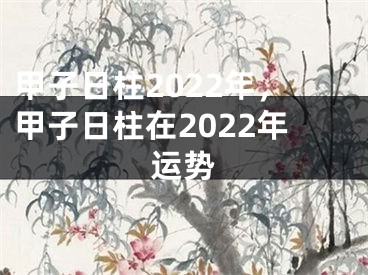 甲子日柱2022年，甲子日柱在2022年运势