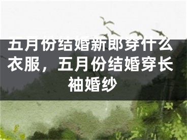 五月份结婚新郎穿什么衣服，五月份结婚穿长袖婚纱