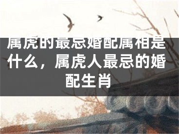属虎的最忌婚配属相是什么，属虎人最忌的婚配生肖