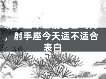 射手座今日能告白吗男，射手座今天适不适合表白