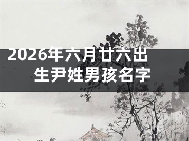 2026年六月廿六出生尹姓男孩名字