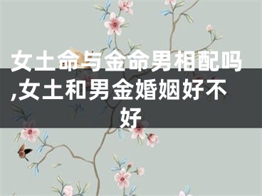 女土命与金命男相配吗,女土和男金婚姻好不好
