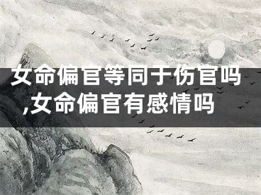 女命偏官等同于伤官吗,女命偏官有感情吗