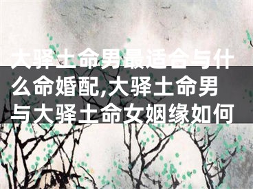 大驿土命男最适合与什么命婚配,大驿土命男与大驿土命女姻缘如何