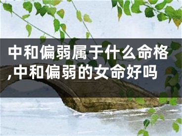 中和偏弱属于什么命格,中和偏弱的女命好吗
