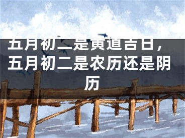 五月初二是黄道吉日,五月初二是农历还是阴历