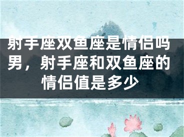射手座双鱼座是情侣吗男，射手座和双鱼座的情侣值是多少
