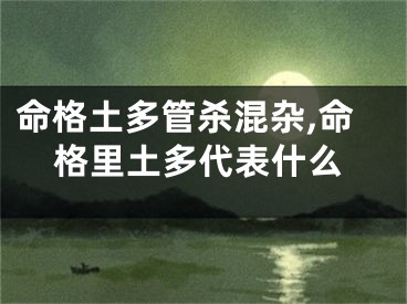命格土多管杀混杂,命格里土多代表什么