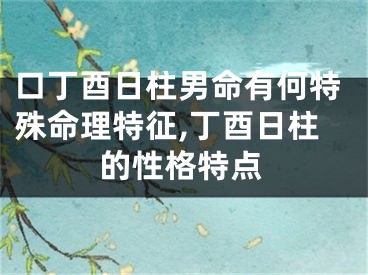 口丁酉日柱男命有何特殊命理特征,丁酉日柱的性格特点