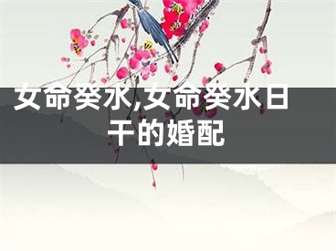 女命癸水,女命癸水日干的婚配