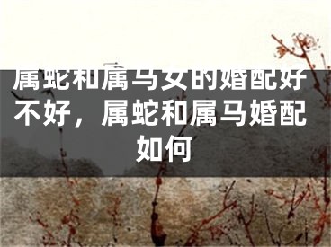 属蛇和属马女的婚配好不好，属蛇和属马婚配如何