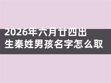 2026年六月廿四出生秦姓男孩名字怎么取