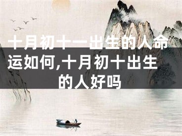 十月初十一出生的人命运如何,十月初十出生的人好吗