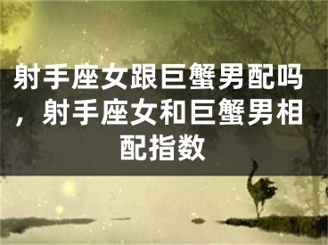 射手座女跟巨蟹男配吗，射手座女和巨蟹男相配指数