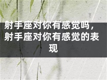 射手座对你有感觉吗，射手座对你有感觉的表现