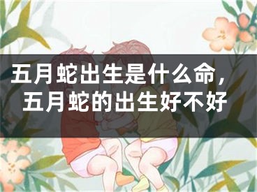 五月蛇出生是什么命，五月蛇的出生好不好