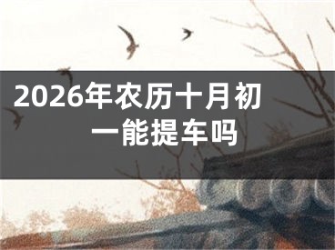 2026年农历十月初一能提车吗