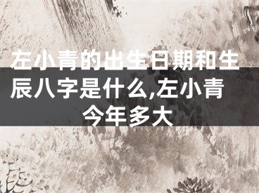 左小青的出生日期和生辰八字是什么,左小青今年多大