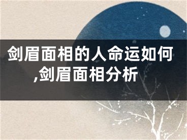 剑眉面相的人命运如何,剑眉面相分析