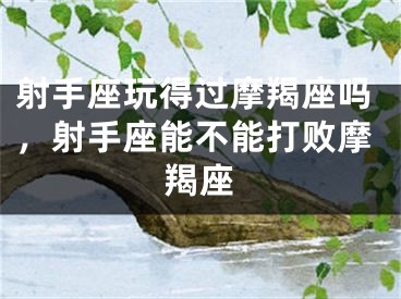 射手座玩得过摩羯座吗,射手座能不能打败摩羯座