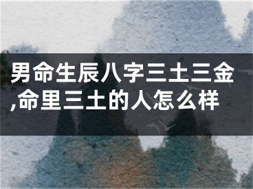 男命生辰八字三土三金,命里三土的人怎么样