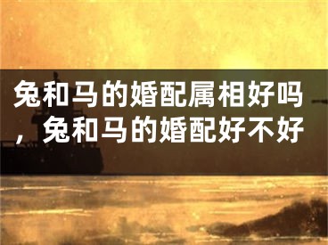 兔和马的婚配属相好吗，兔和马的婚配好不好