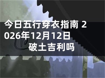今日五行穿衣指南 2026年12月12日破土吉利吗