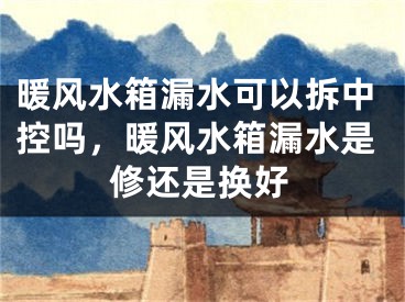 暖风水箱漏水可以拆中控吗，暖风水箱漏水是修还是换好