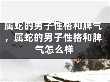 属蛇的男子性格和脾气，属蛇的男子性格和脾气怎么样