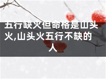 五行缺火但命格是山头火,山头火五行不缺的人