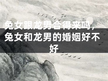 兔女跟龙男合得来吗，兔女和龙男的婚姻好不好