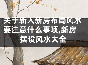 关于新人新房布局风水要注意什么事项,新房摆设风水大全