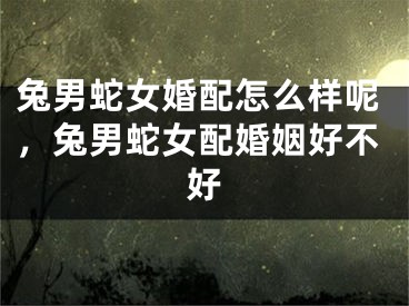 兔男蛇女婚配怎么样呢，兔男蛇女配婚姻好不好