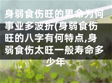 身弱食伤旺的男命为何事业多波折(身弱食伤旺的八字有何特点,身弱食伤太旺一般寿命多少年