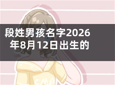 段姓男孩名字2026年8月12日出生的