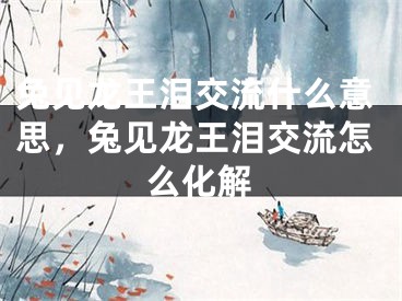 兔见龙王泪交流什么意思，兔见龙王泪交流怎么化解