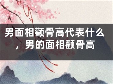 男面相颧骨高代表什么，男的面相颧骨高