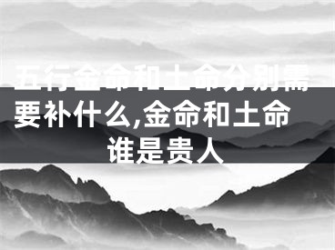 五行金命和土命分别需要补什么,金命和土命谁是贵人