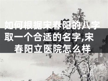 如何根据宋春阳的八字取一个合适的名字,宋春阳立医院怎么样