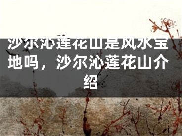 沙尔沁莲花山是风水宝地吗，沙尔沁莲花山介绍