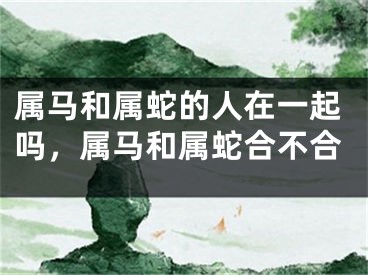 属马和属蛇的人在一起吗，属马和属蛇合不合