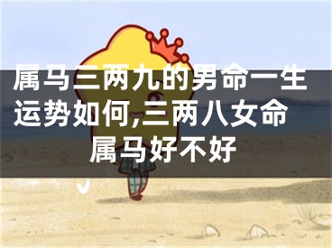 属马三两九的男命一生运势如何,三两八女命属马好不好