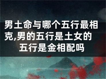 男土命与哪个五行最相克,男的五行是土女的五行是金相配吗
