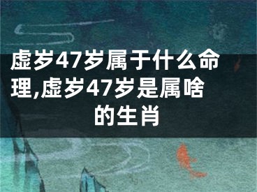 虚岁47岁属于什么命理,虚岁47岁是属啥的生肖
