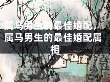 属马男生的最佳婚配，属马男生的最佳婚配属相