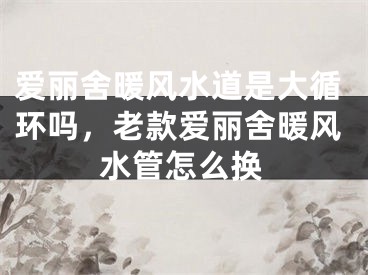 爱丽舍暖风水道是大循环吗，老款爱丽舍暖风水管怎么换