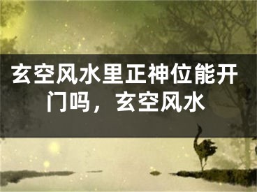 玄空风水里正神位能开门吗，玄空风水
