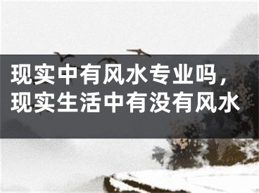现实中有风水专业吗，现实生活中有没有风水