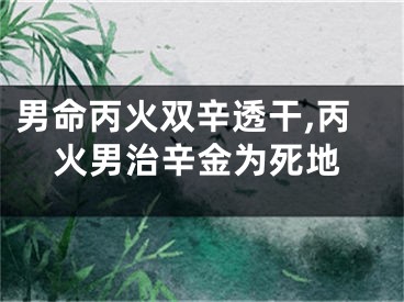 男命丙火双辛透干,丙火男治辛金为死地